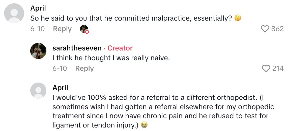 Screenshot 2025 07 02 at 10.45.57 AM A Patient Said A Doctor Wouldnt Take Care Of Her Broken Arm Because She Was Crying